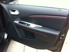 2012 Dodge Journey R/T with black leather interior with red stitching