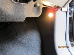 Passenger side footwell light