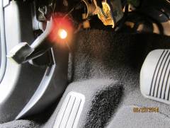 Driver side footwell light