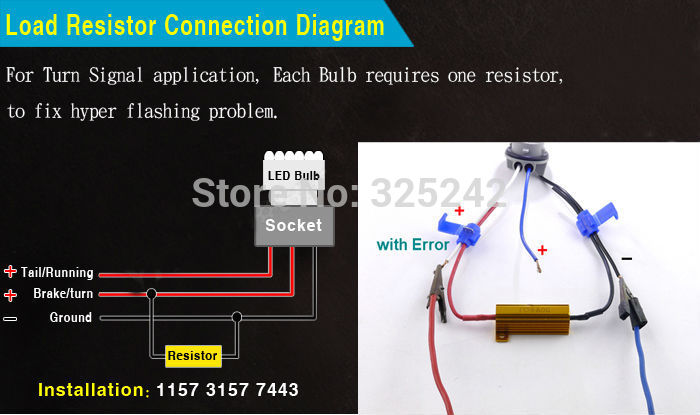 Brake Light Led Load Resistor Wiring Diagram - Wiring Diagram Schemas