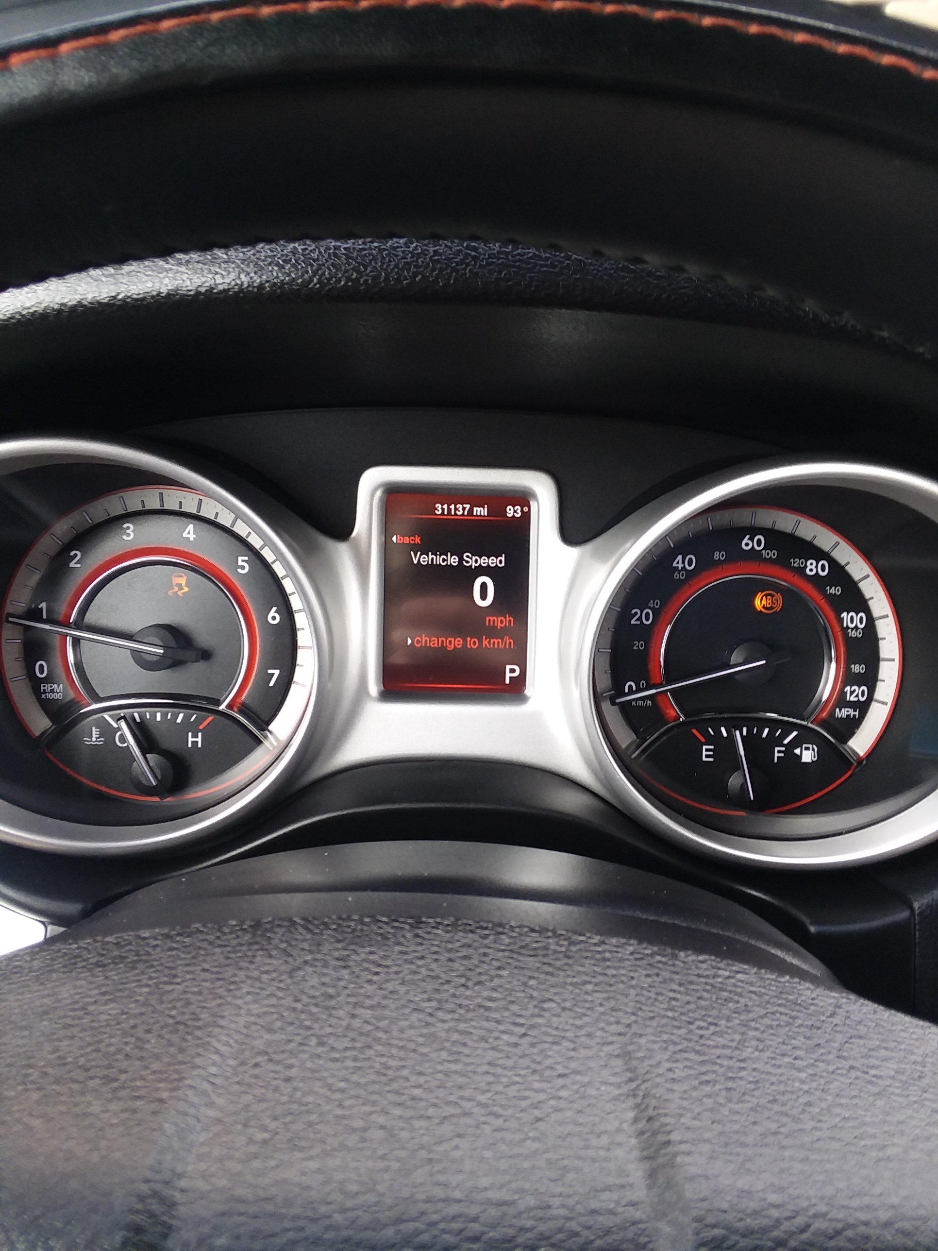 dodge journey service awd and abs light