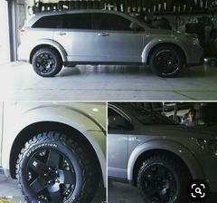 the wheels and tires i am looking into puchasing for my Journey along with a 2" leveling kit