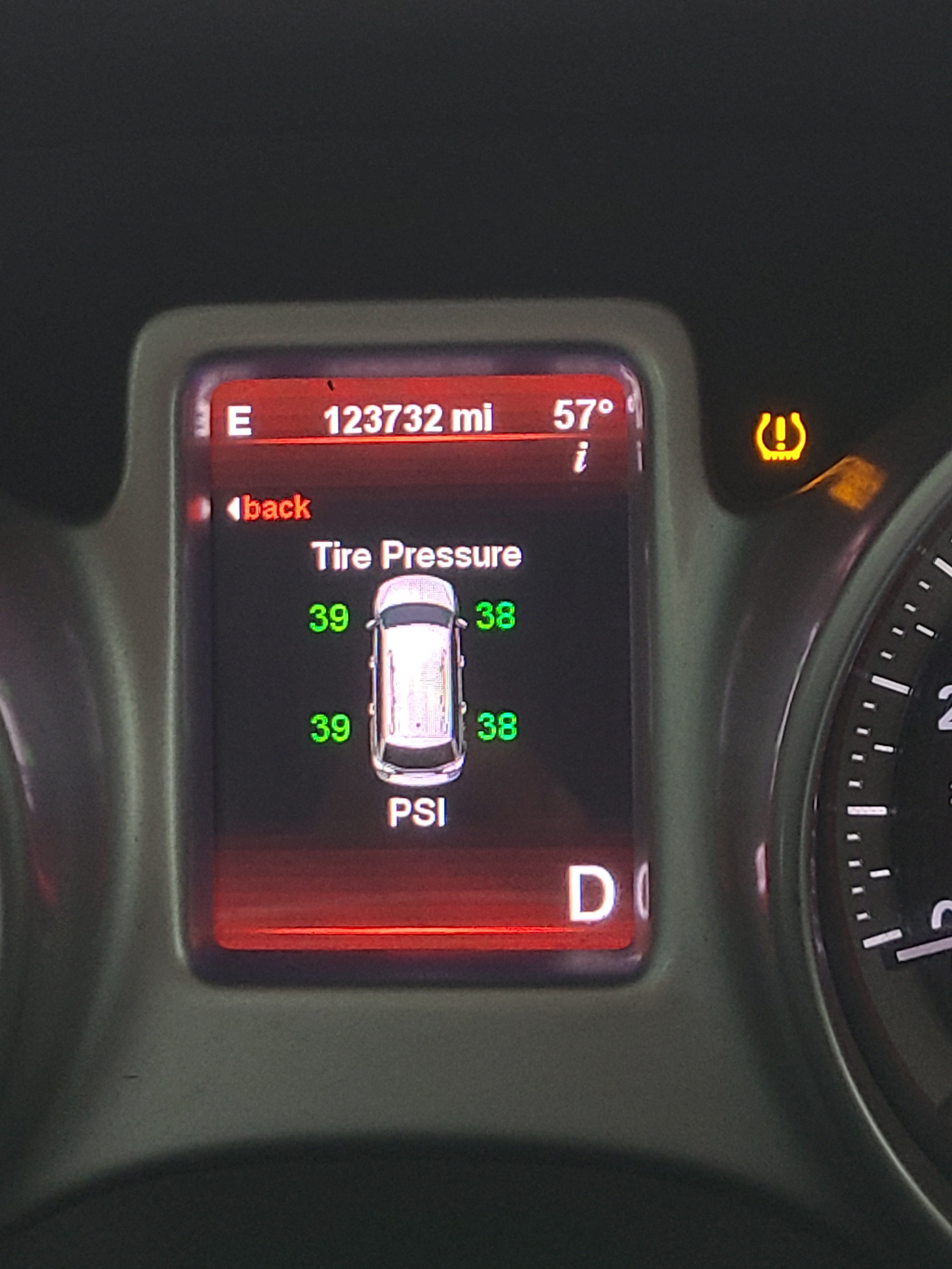 2011 dodge journey tire pressure sensor reset